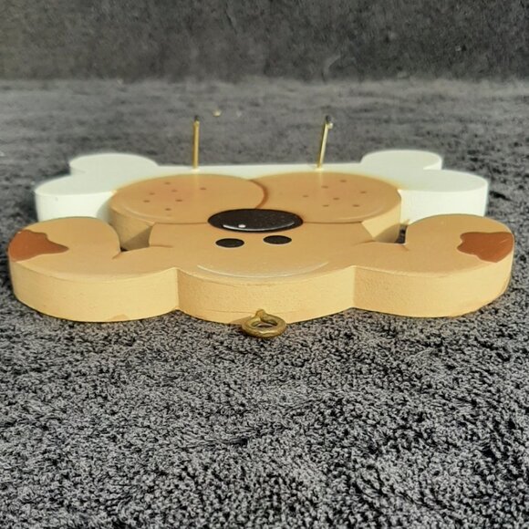 Handmade Dog 2-Hook Wood Wall Mounted Dog Leash Holder & Key Hook Rack 6" x 7" - Picture 5 of 5